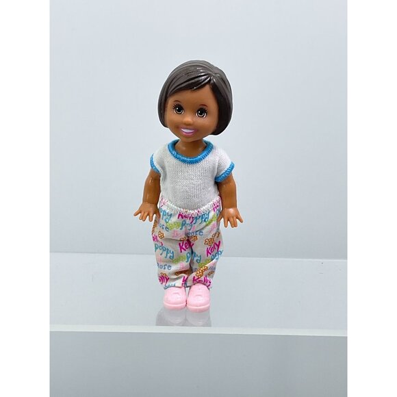 Barbie Kelly Doll In Poppy Kelly Rose Pants & White Top With Pink Shoes - Picture 1 of 2